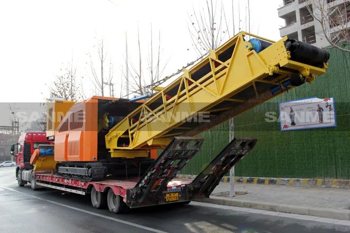 顛覆傳統(tǒng)裝車方式，山美履帶式取料機(jī)助您實(shí)現(xiàn)降本增效、節(jié)能減排！